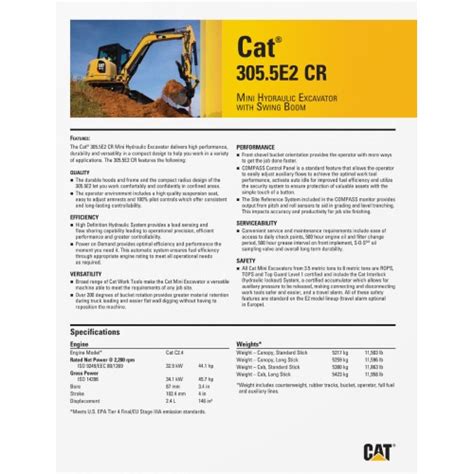 305.5 e|cat 305.5 brochure.